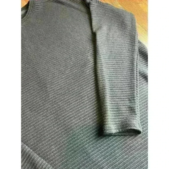 Chicos Oversized Ribbed Sweater Popover Size 0 Small Black Basic Soft Comfy - Picture 7 of 9